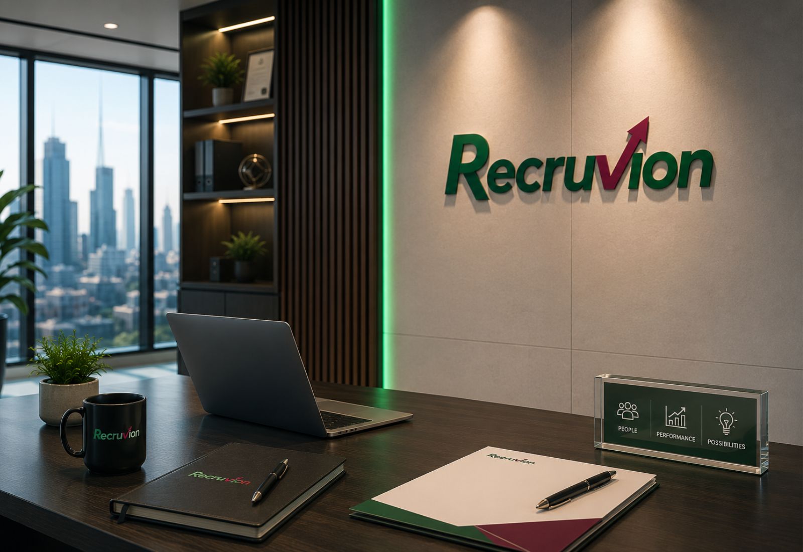 Recruvion consultants meeting with a hiring manager